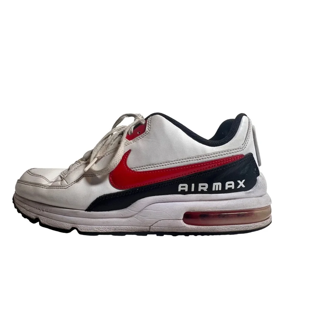 Nike Air Max LTD 3 Mens White Red Black Leather Low Top Sneakers BV1171-100